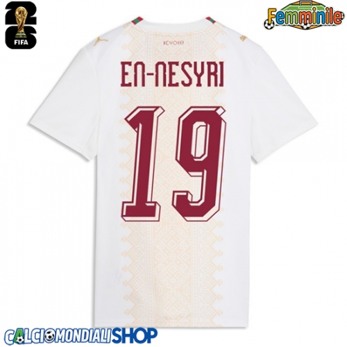Maglie da calcio Marocco Youssef En-Nesyri #19 Seconda Maglia Femminile Mondiali 2026  Manica Corta